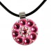 Golf Bling Ball Marker with Magnetic Bling Black Necklace for Lady